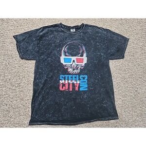 2023 Steel City Comic Con Black Tie-dye XL 3D Skull Print